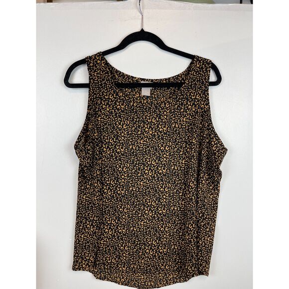 Chico's Leopard Print Sleeveless Top - Size 2 (US 12/14) - Picture 1 of 4